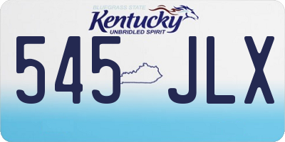 KY license plate 545JLX