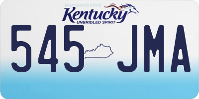 KY license plate 545JMA