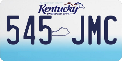 KY license plate 545JMC