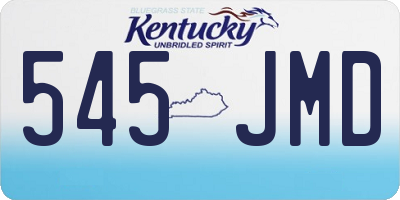 KY license plate 545JMD