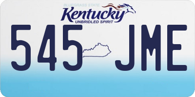 KY license plate 545JME