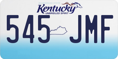 KY license plate 545JMF