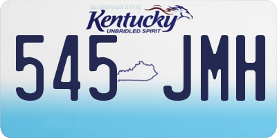KY license plate 545JMH