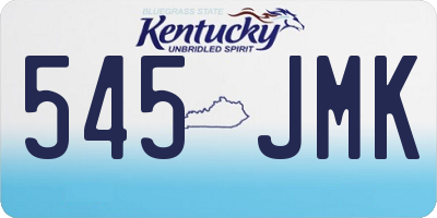 KY license plate 545JMK