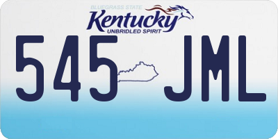 KY license plate 545JML