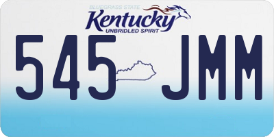 KY license plate 545JMM