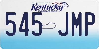 KY license plate 545JMP