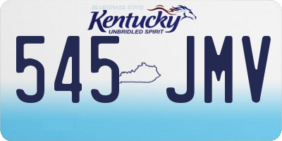 KY license plate 545JMV