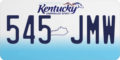 KY license plate 545JMW