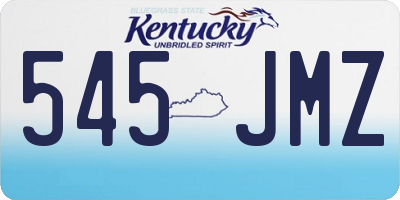 KY license plate 545JMZ
