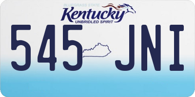 KY license plate 545JNI