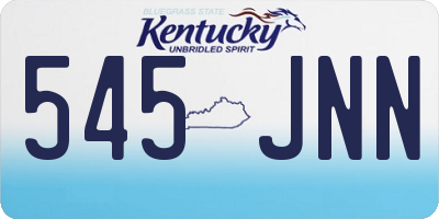 KY license plate 545JNN