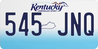 KY license plate 545JNQ