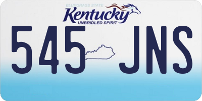 KY license plate 545JNS