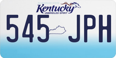 KY license plate 545JPH