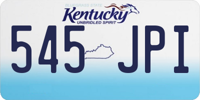 KY license plate 545JPI