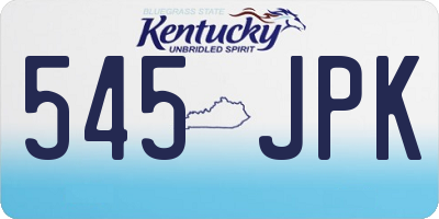 KY license plate 545JPK