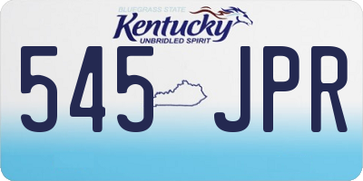 KY license plate 545JPR