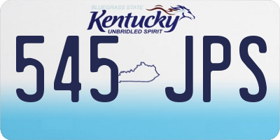 KY license plate 545JPS