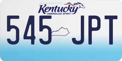 KY license plate 545JPT