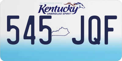 KY license plate 545JQF