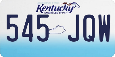 KY license plate 545JQW
