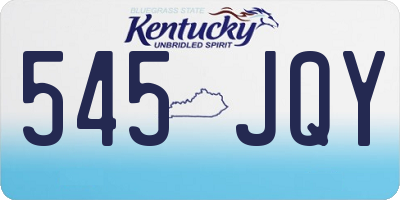 KY license plate 545JQY
