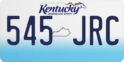 KY license plate 545JRC