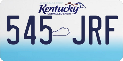 KY license plate 545JRF