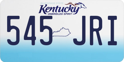 KY license plate 545JRI