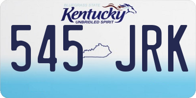 KY license plate 545JRK