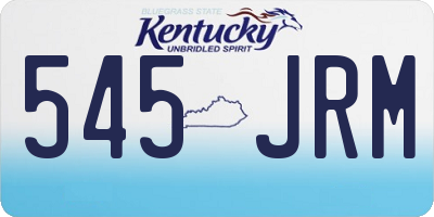 KY license plate 545JRM