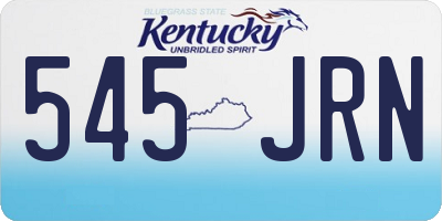 KY license plate 545JRN