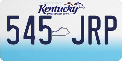 KY license plate 545JRP
