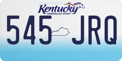 KY license plate 545JRQ