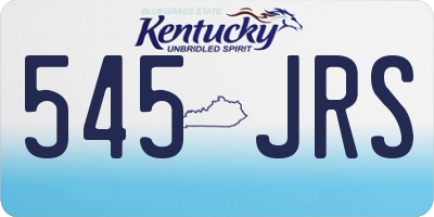 KY license plate 545JRS