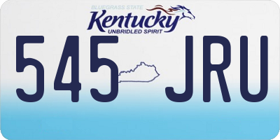 KY license plate 545JRU