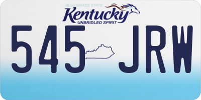 KY license plate 545JRW