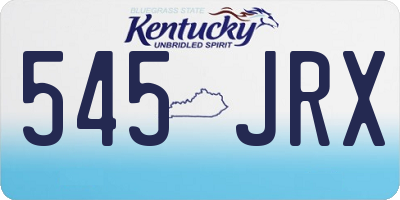 KY license plate 545JRX