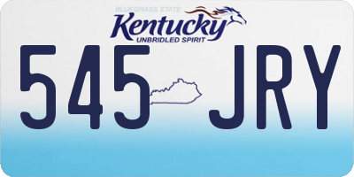 KY license plate 545JRY