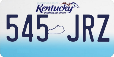 KY license plate 545JRZ