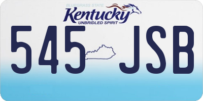 KY license plate 545JSB