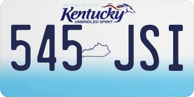 KY license plate 545JSI
