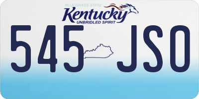 KY license plate 545JSO