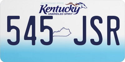 KY license plate 545JSR