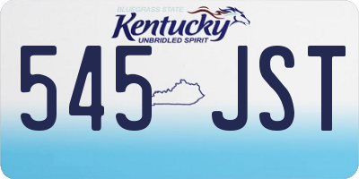 KY license plate 545JST
