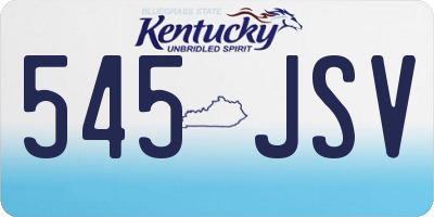 KY license plate 545JSV