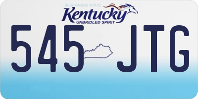KY license plate 545JTG