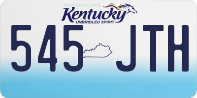KY license plate 545JTH