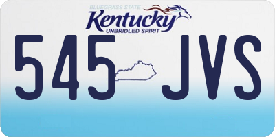 KY license plate 545JVS